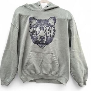 Mama Bear Graphic Hoodie | Sage Green Pullover | Cozy Mom Sweatshirt